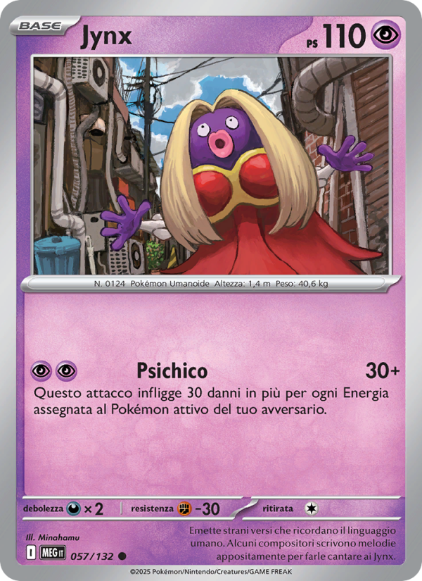 Jynx 057/188 — Megaevoluzione (Italian Pokémon TCG card)