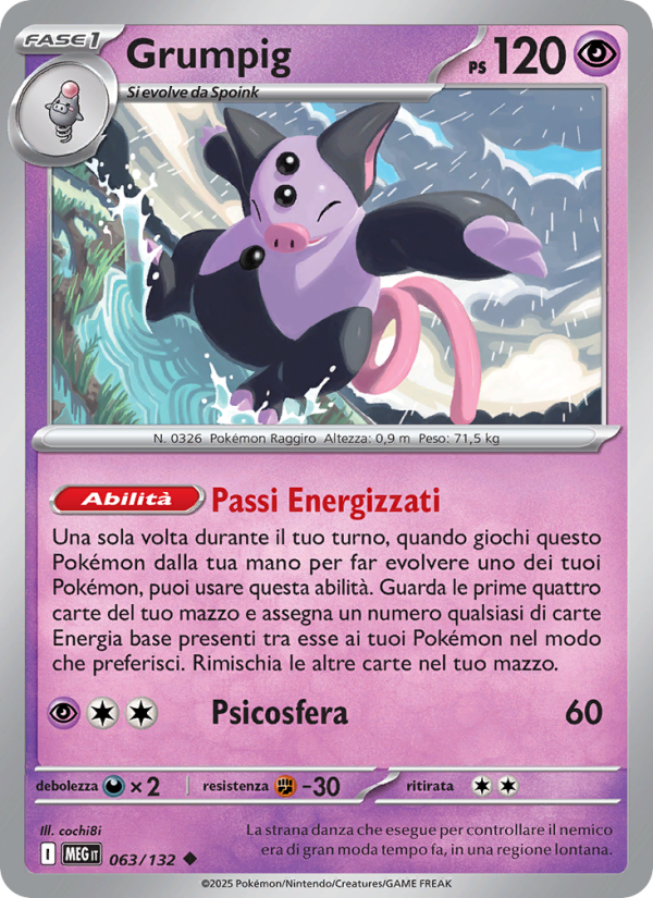 Grumpig 063/188 — Megaevoluzione (Italian Pokémon TCG card)