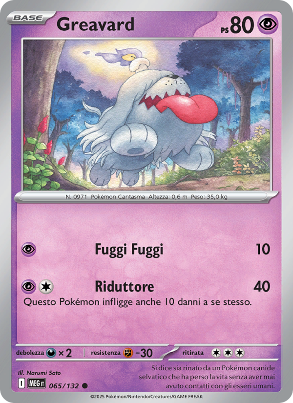 Greavard 065/188 — Megaevoluzione (Italian Pokémon TCG card)