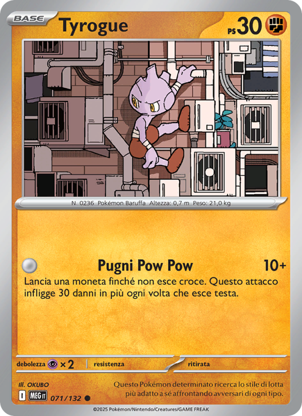 Tyrogue 071/188 — Mega Evolution (Italian Pokémon TCG card)