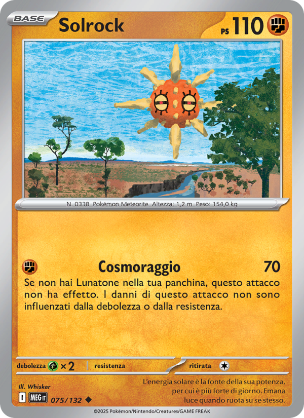 Solrock 075/188 — Mega Evolution (Italian Pokémon TCG card)