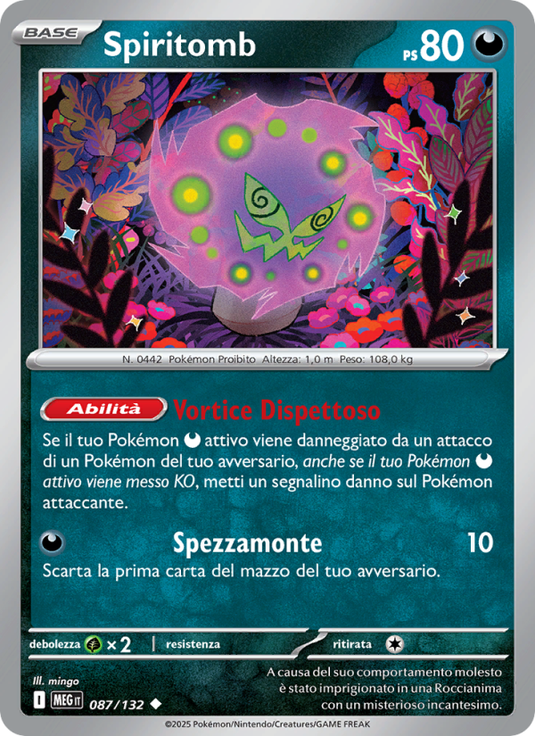 Spiritomb 087/188 — Megaevoluzione (Italian Pokémon TCG card)