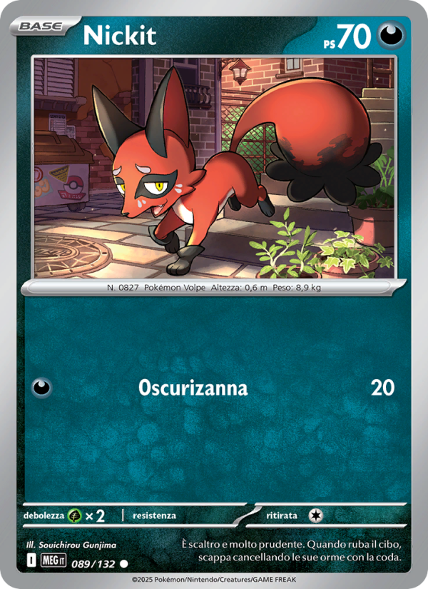 Nickit 089/188 — Megaevoluzione (Italian Pokémon TCG card)
