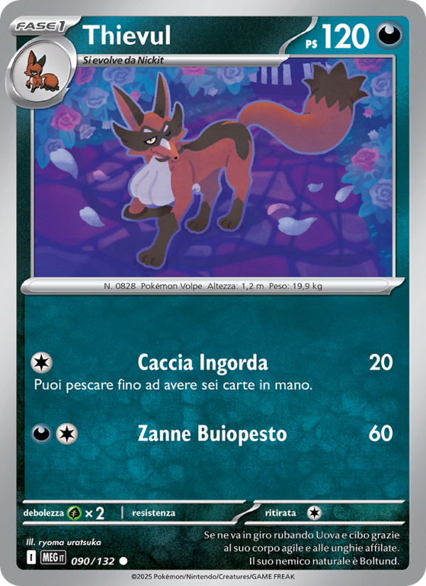 Thievul 090/188 — Megaevoluzione (Italian Pokémon TCG card)