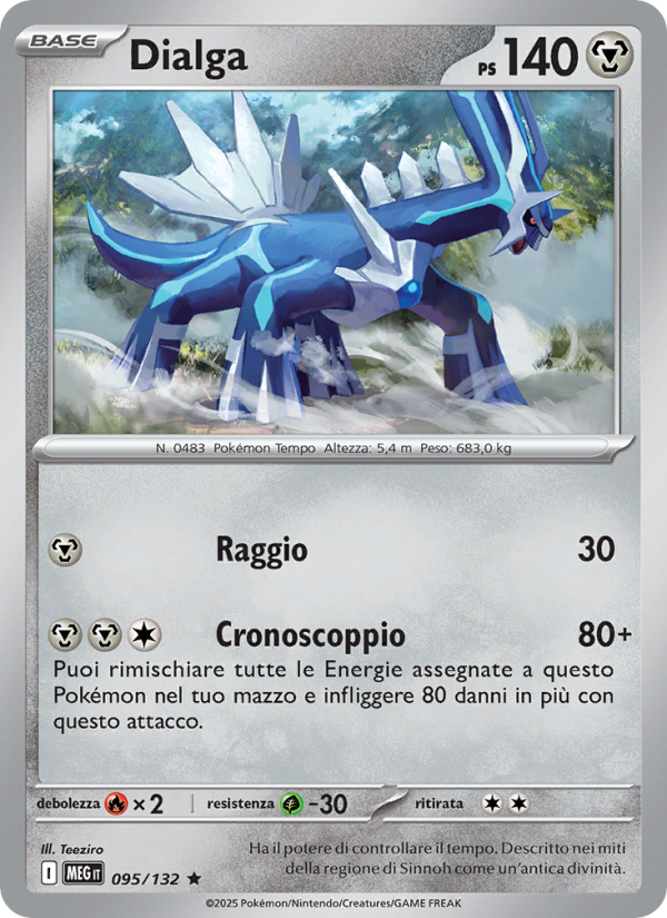 Dialga 095/188 — Megaevoluzione (Italian Pokémon TCG card)