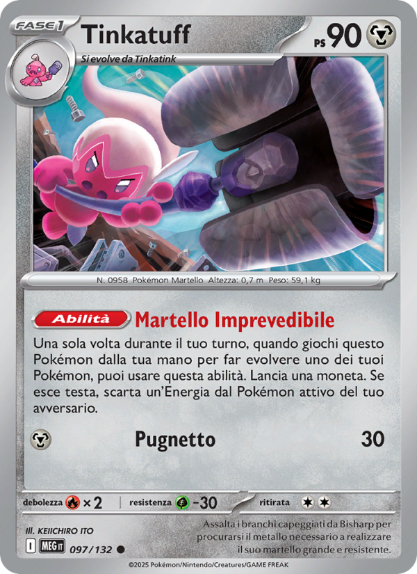 Tinkatuff 097/188 — Megaevoluzione (Italian Pokémon TCG card)