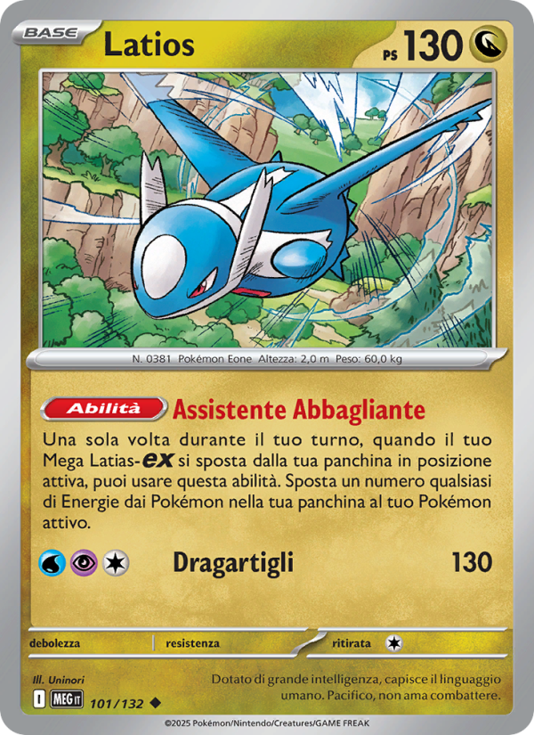 Latios 101/188 — Megaevoluzione (Italian Pokémon TCG card)