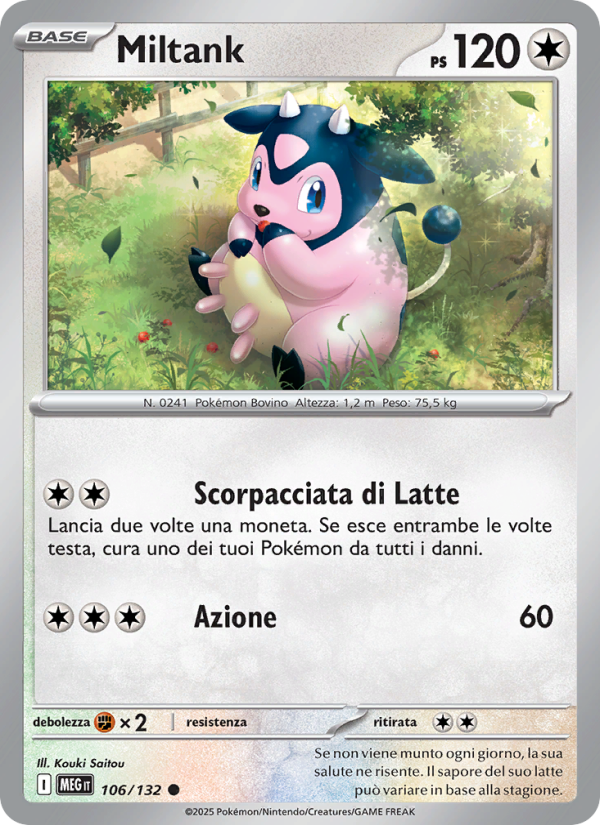 Miltank 106/188 — Megaevoluzione (Italian Pokémon TCG card)