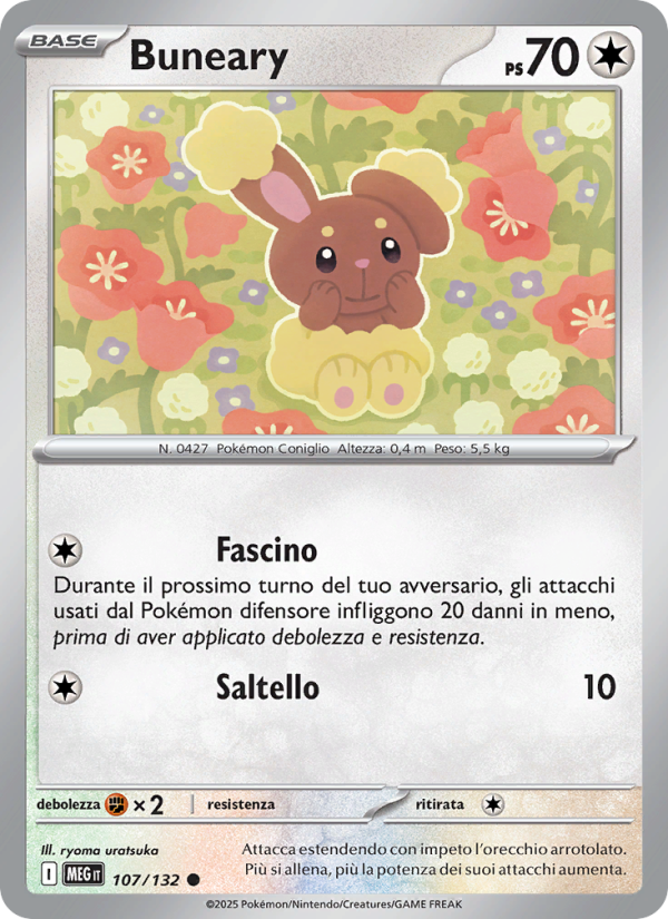 Buneary 107/188 — Megaevoluzione (Italian Pokémon TCG card)