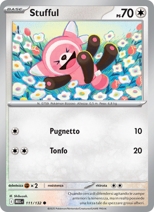 Stufful 111/188 — Megaevoluzione (Italian Pokémon TCG card)