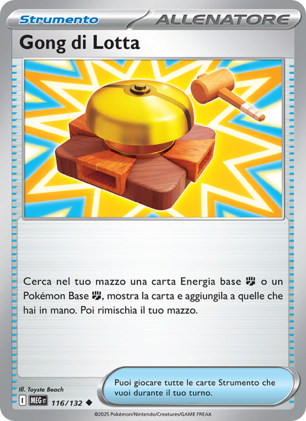 Gong di Lotta 116/188 — Megaevoluzione (Italian Pokémon TCG card)