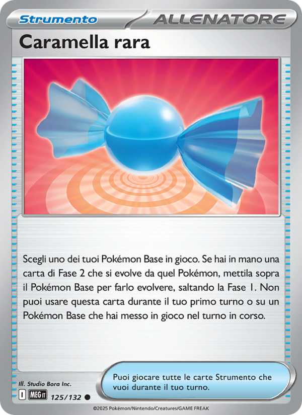 Caramella rara 125/188 — Megaevoluzione (Italian Pokémon TCG card)