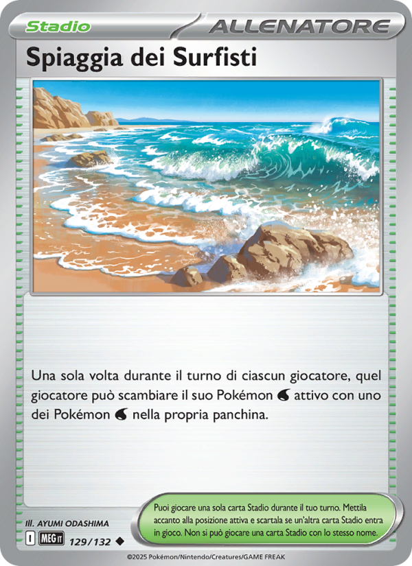 Spiaggia dei Surfisti 129/188 — Megaevoluzione (Italian Pokémon TCG card)