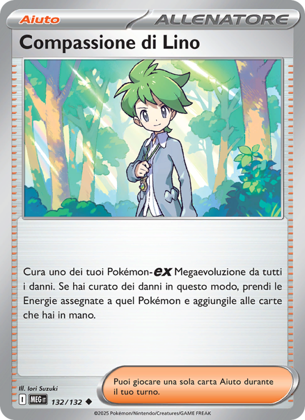 Compassione di Lino 132/188 — Megaevoluzione (Italian Pokémon TCG card)