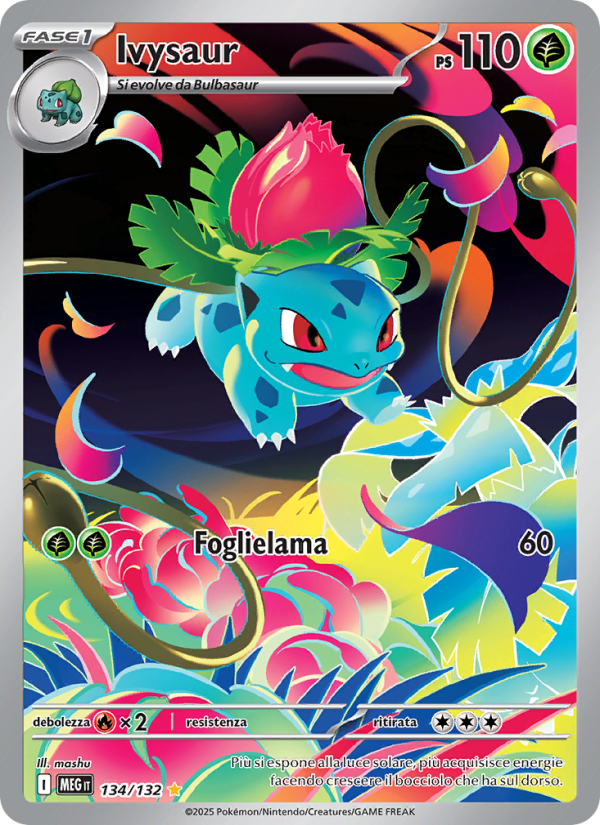 Ivysaur 134/188 — Megaevoluzione (Italian Pokémon TCG card)