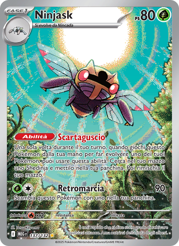 Ninjask 137/188 — Megaevoluzione (Italian Pokémon TCG card)