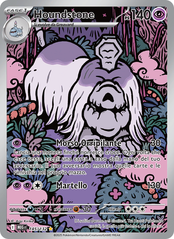 Houndstone 145/188 — Megaevoluzione (Italian Pokémon TCG card)