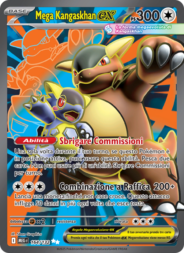 Mega Kangaskhan-ex 164/188 — Megaevoluzione (Italian Pokémon TCG card)