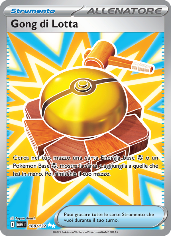 Gong di Lotta 168/188 — Megaevoluzione (Italian Pokémon TCG card)