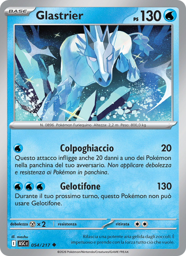 Glastrier Pokémon TCG cards
