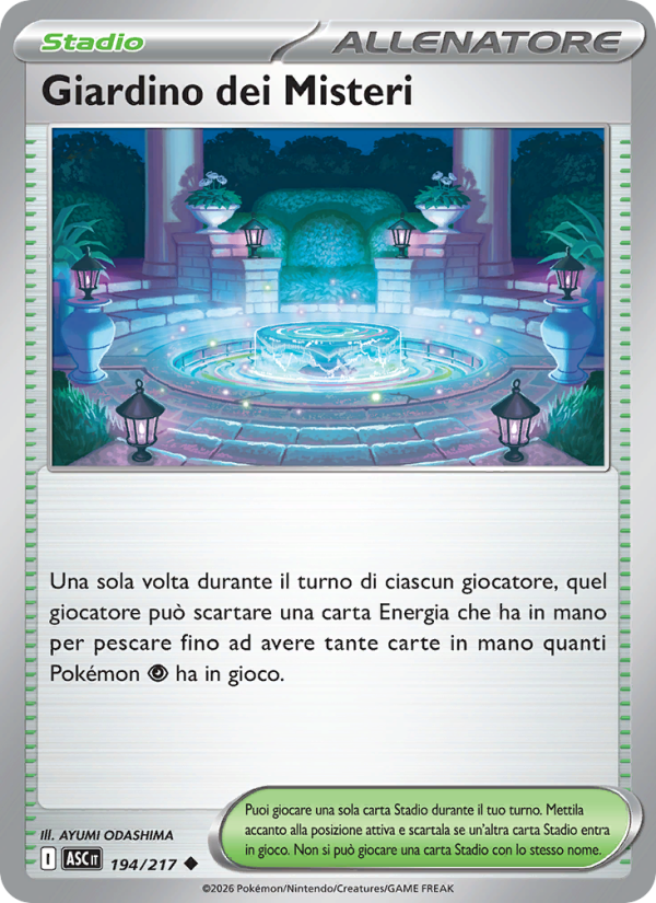 Giardino dei Misteri 194/217 — Ascesa Eroica (Italian Pokémon TCG card)