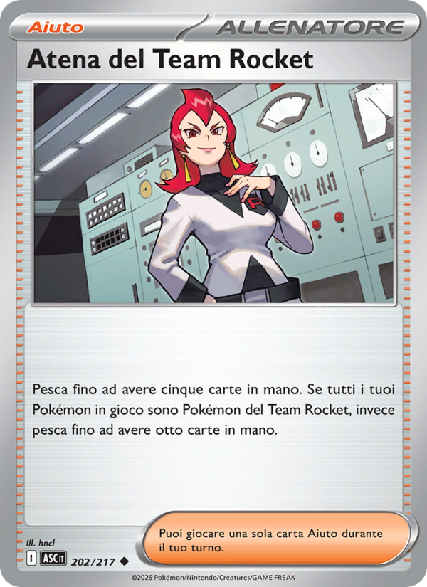Atena del Team Rocket 202/217 — Ascesa Eroica (Italian Pokémon TCG card)