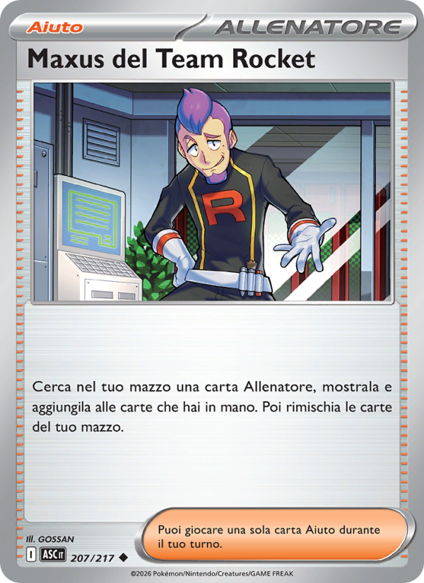 Maxus del Team Rocket 207/217 — Ascesa Eroica (Italian Pokémon TCG card)