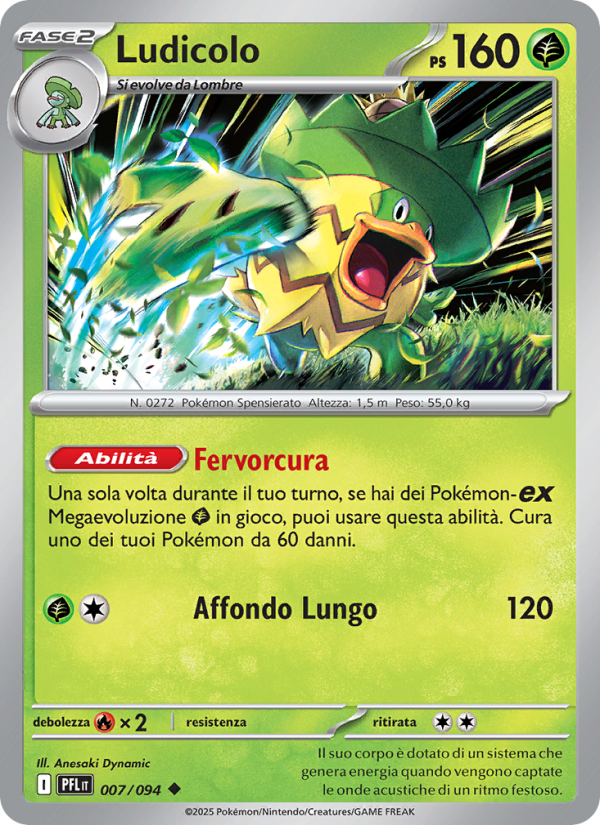 Ludicolo 007/130 — Fiamme Spettrali (Italian Pokémon TCG card)