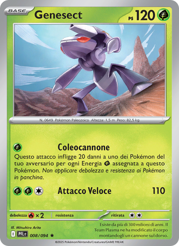 Genesect 008/130 — Fiamme Spettrali (Italian Pokémon TCG card)