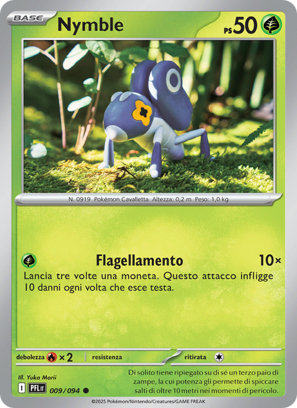 Nymble 009/130 — Fiamme Spettrali (Italian Pokémon TCG card)