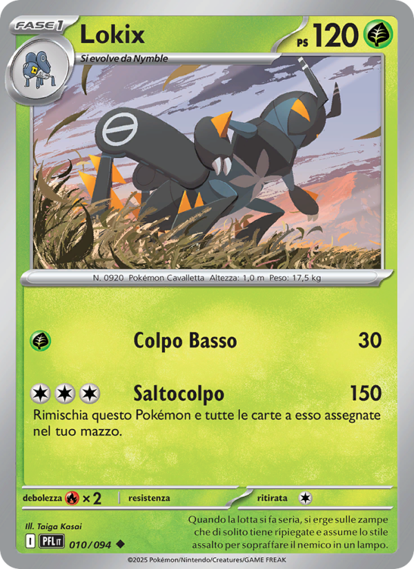 Lokix 010/130 — Fiamme Spettrali (Italian Pokémon TCG card)