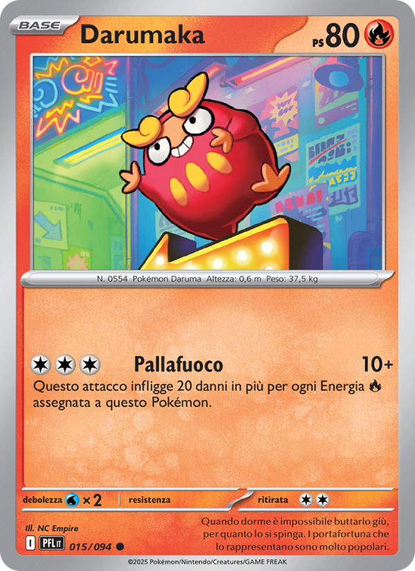 Darumaka 015/130 — Fiamme Spettrali (Italian Pokémon TCG card)