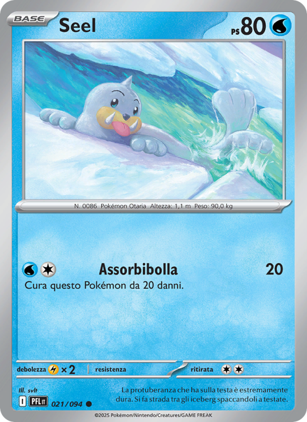 Seel 021/130 — Fiamme Spettrali (Italian Pokémon TCG card)
