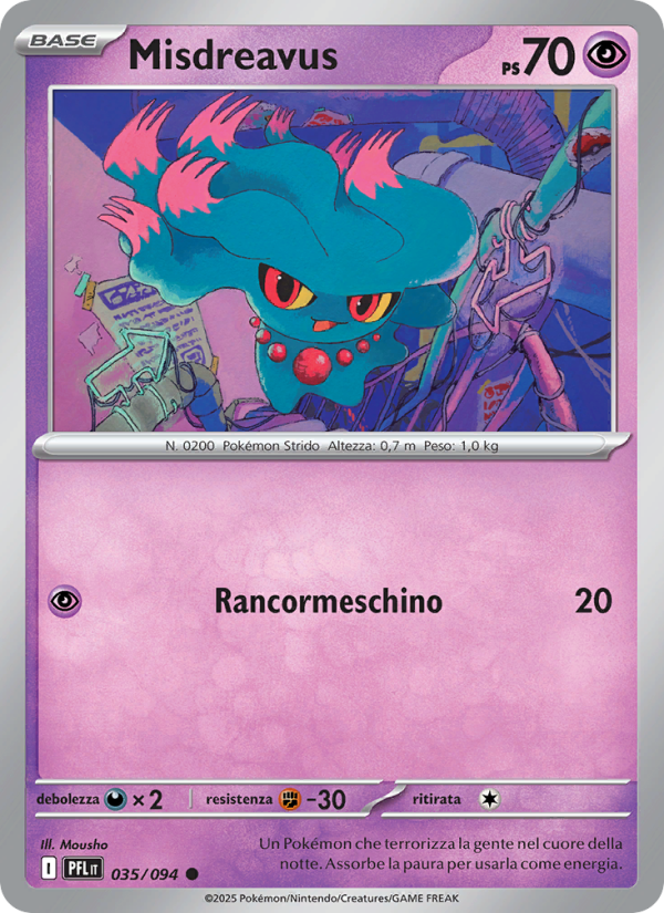 Misdreavus 035/130 — Fiamme Spettrali (Italian Pokémon TCG card)