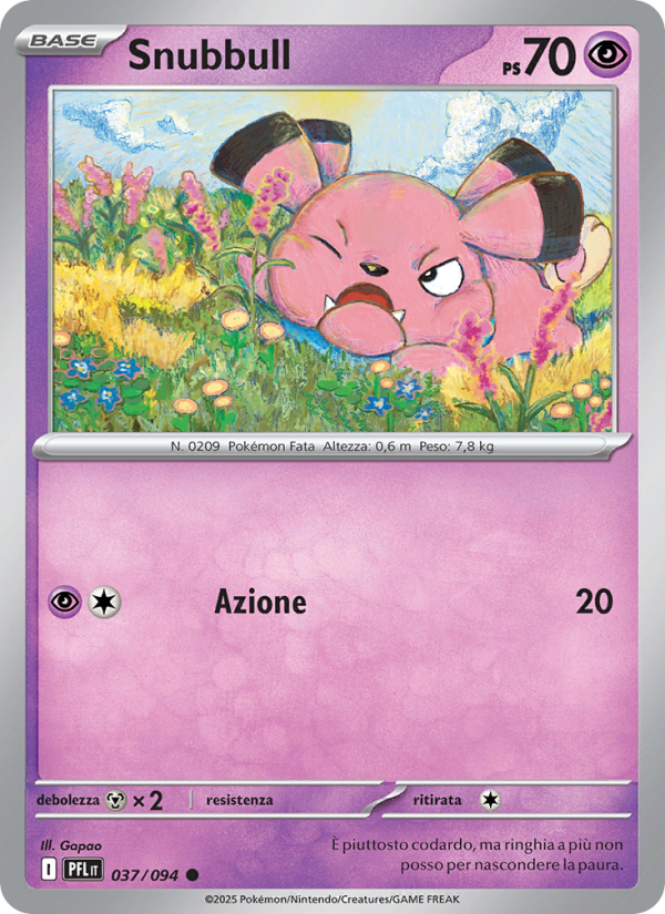 Snubbull 037/130 — Fiamme Spettrali (Italian Pokémon TCG card)