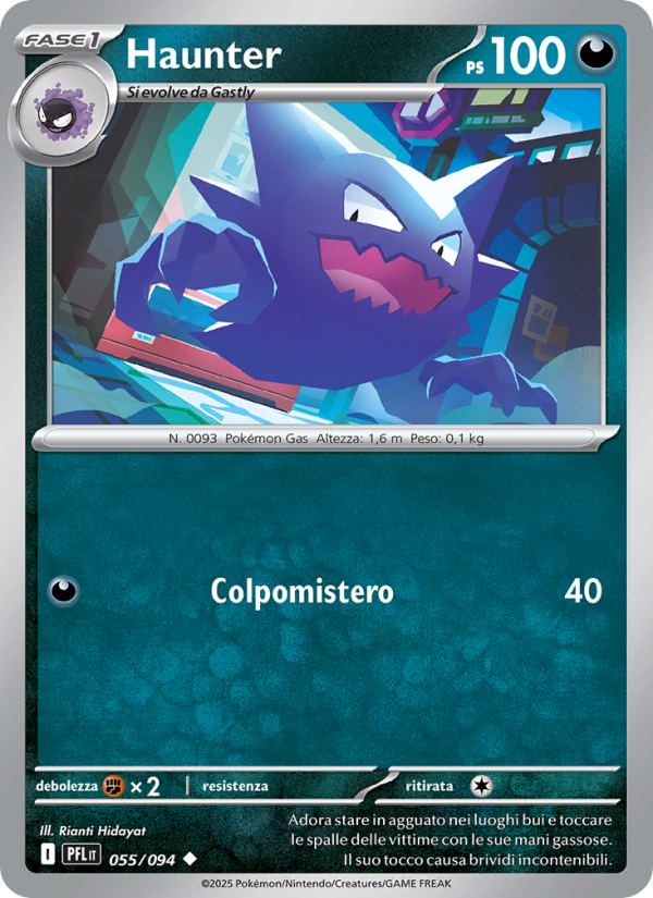 Haunter 055/130 — Fiamme Spettrali (Italian Pokémon TCG card)