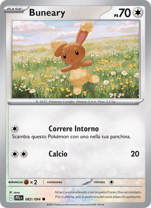 Buneary 083/130 — Fiamme Spettrali (Italian Pokémon TCG card)