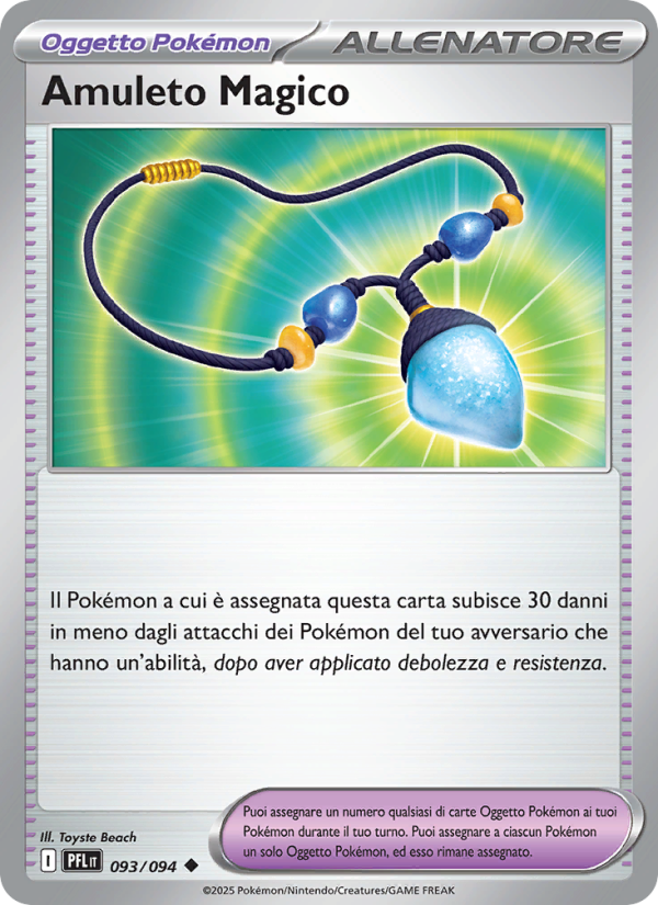 Amuleto Magico 093/130 — Fiamme Spettrali (Italian Pokémon TCG card)
