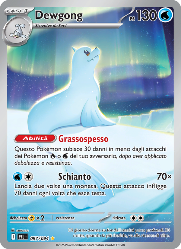 Dewgong 097/130 — Fiamme Spettrali (Italian Pokémon TCG card)