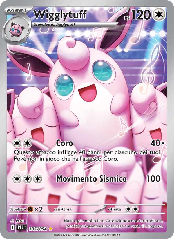 Wigglytuff 105/130 — Fiamme Spettrali (Italian Pokémon TCG card)