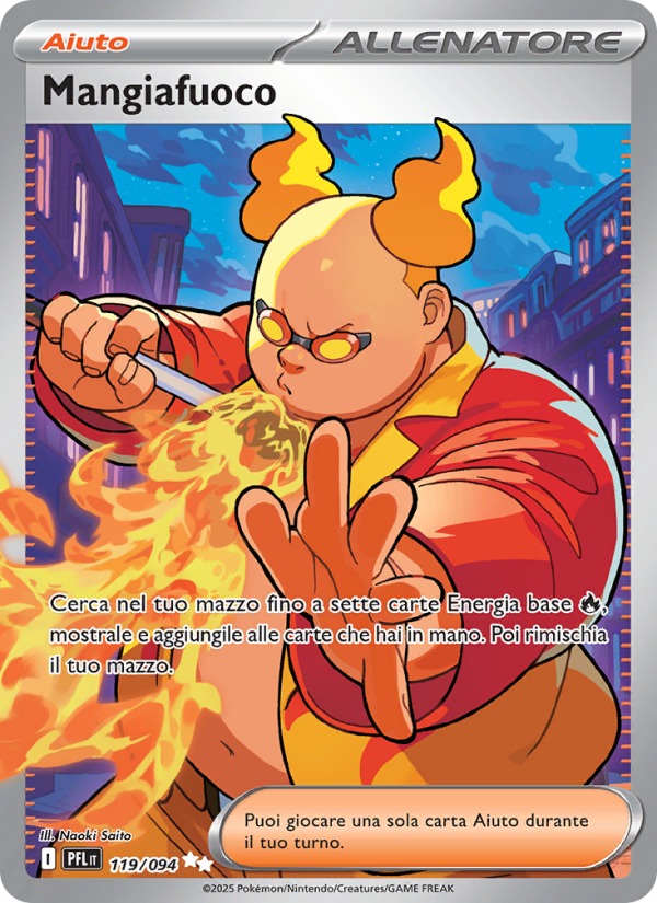 Mangiafuoco 119/130 — Fiamme Spettrali (Italian Pokémon TCG card)
