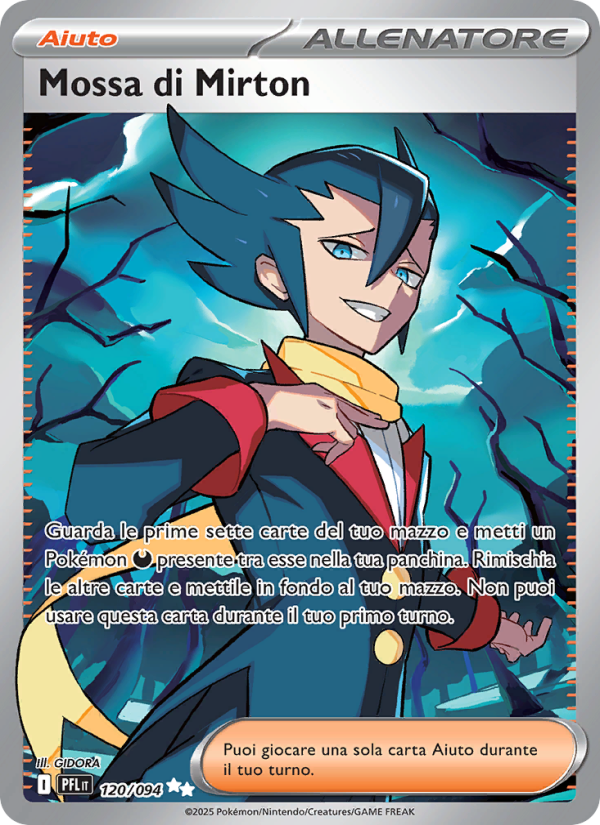Mossa di Mirton 120/130 — Fiamme Spettrali (Italian Pokémon TCG card)
