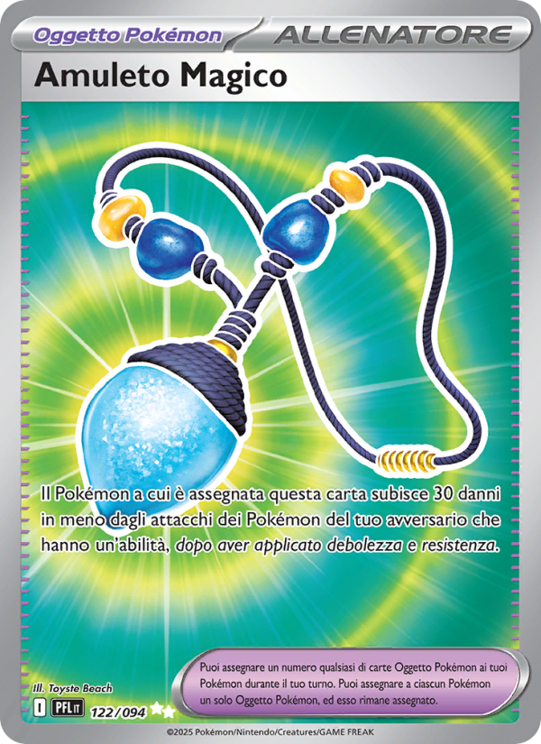 Amuleto Magico 122/130 — Fiamme Spettrali (Italian Pokémon TCG card)