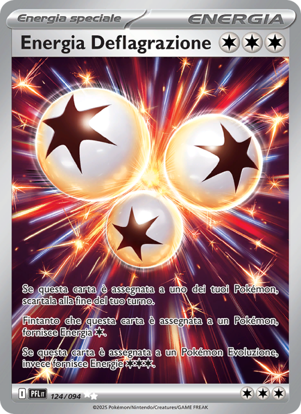 Energia Deflagrazione 124/130 — Fiamme Spettrali (Italian Pokémon TCG card)