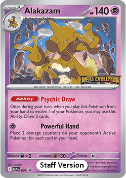 Alakazam 003/10 — MEP Black Star Promos (Italian Pokémon TCG card)
