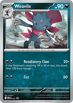 Weavile 021/10 — MEP Black Star Promos (Italian Pokémon TCG card)
