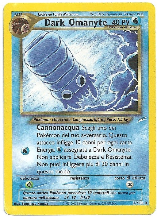 Dark Omanyte 037 — Neo Destiny (Italian Pokémon TCG card)