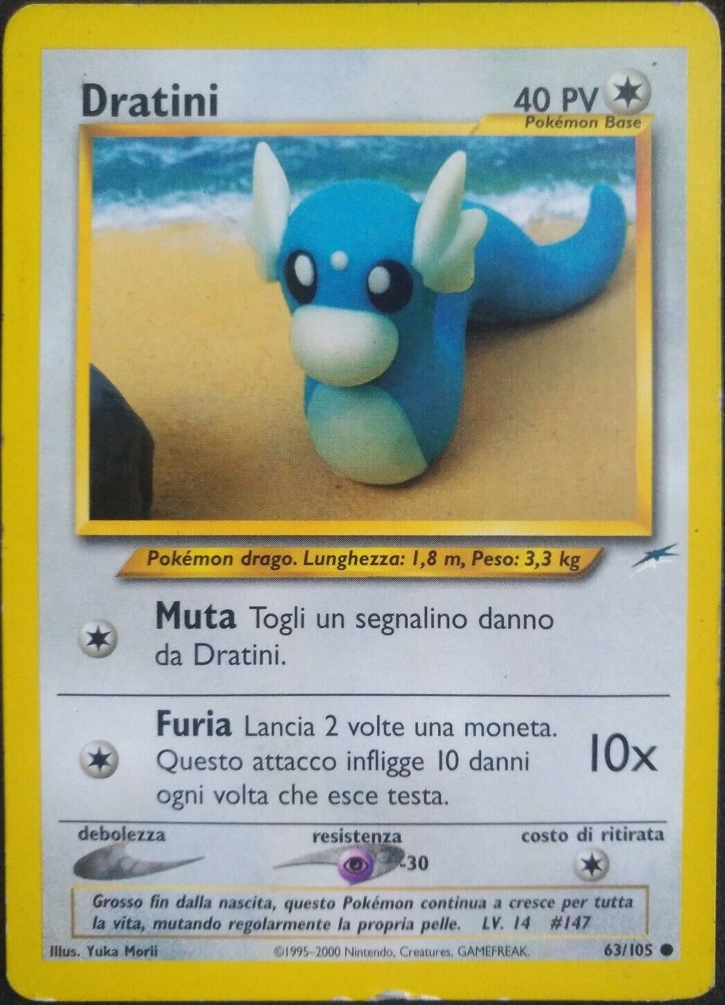 Dratini 063 — Neo Destiny (Italian Pokémon TCG card)
