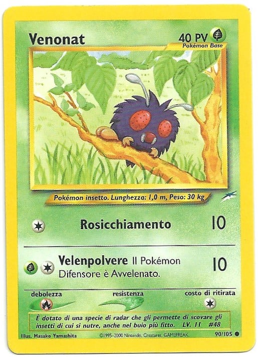 Venonat 090 — Neo Destiny (Italian Pokémon TCG card)