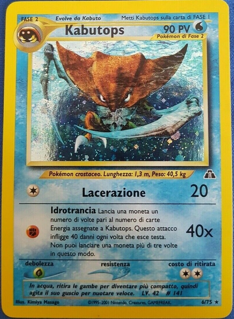 Kabutops 006 — Neo Discovery (Italian Pokémon TCG card)